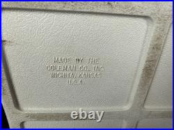 Vintage 1984 Coleman Red Ice Chest Cooler Box 22.5 X 16 X 13.5