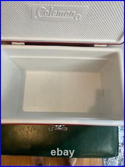 Vintage 1984 Coleman Red Ice Chest Cooler Box VGUC