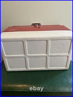 Vintage 1984 Coleman Red Ice Chest Cooler Box VGUC