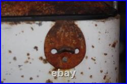 Vintage 50's Metal 7up Progress Refrigeration Cooler -Solid But Needs TLC