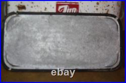 Vintage 50's Metal 7up Progress Refrigeration Cooler -Solid But Needs TLC