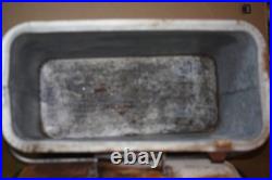 Vintage 50's Metal 7up Progress Refrigeration Cooler -Solid But Needs TLC