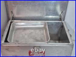 Vintage 50's Metal 7up Progress Refrigeration Cooler withTray Locking 23x13x13