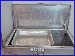 Vintage 50's Metal 7up Progress Refrigeration Cooler withTray Locking 23x13x13