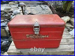 Vintage'50s BUDWEISER Metal Cooler Bottle Opener BUD ICE CHEST Anheuser Busch