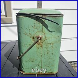 Vintage 50s Magikooler Leisure Chest Rusty Picnic Ice Chest Cooler Green 16x9