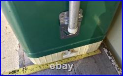Vintage 60's Green Metal COLEMAN Chest Cooler Diamond Logo Retro Party Beer Soda