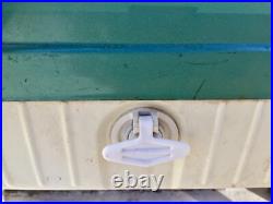 Vintage 60's Green Metal COLEMAN Chest Cooler Diamond Logo Retro Party Beer Soda