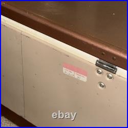 Vintage 60s And 70s Coleman Brown Beige Tan Metal Cooler WithOpener 18x11x13