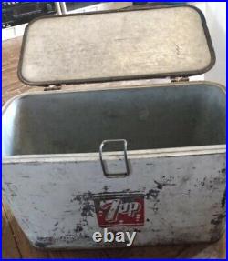 Vintage 7-Up metal cooler