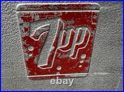 Vintage 7UP Progress Refrigerator Co Metal Cooler Ice Chest Louisville KY