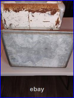 Vintage 7up Metal Drink Cooler Ice Chest Progress Refrigerator Co