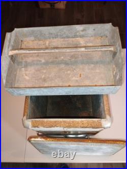 Vintage 7up Metal Drink Cooler Ice Chest Progress Refrigerator Co