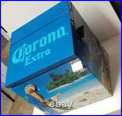 Vintage 90's Corona Extra Find Your Beach Metal Cooler Ice Chest w Bottle Opener