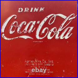 Vintage Acton Metal Coca Cola Cooler Coke With Bottle Opener On Side