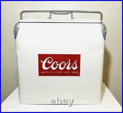 Vintage Acton Mfg Co Coors Metal Ice Chest With Original Tray Bottle Opener USA