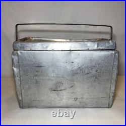 Vintage Aluminum Ice Chest Cooler Handle Medium Metal Heavy Duty Pre 1950s