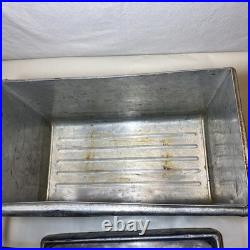 Vintage Aluminum Ice Chest Cooler Handle Medium Metal Heavy Duty Pre 1950s