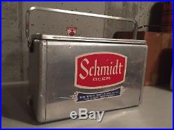 Vintage Aluminum Metal Schmidt Beer Ice Cooler Picnic Nice Rare Cronstrom Tap Vw