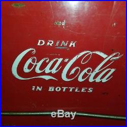 Vintage Antique 1950's Metal Red Coca Cola Soda Pop Cooler Coke Ice Chest