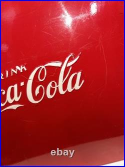 Vintage Antique Coca Cola Metal Icebox Cooler