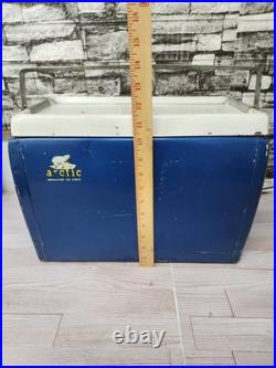 Vintage Artic Metal Ice Chest Blue 1950s Rare