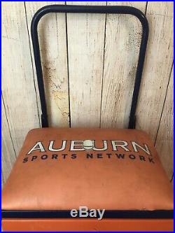Vintage Auburn Sports Netwok Rolling Metal Cooler Rare