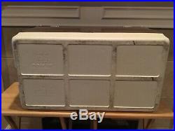 Vintage BIG BROWN Coleman Metal Cooler with TRAYS! 28 x 15.5 x 15 Made in USA