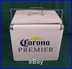 Vintage Beer Advertising Corona Premier Retro Metal Cooler