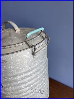 Vintage Belknap Hardware Blue Grass 10Gallon Galvanized Metal Water Drink Cooler