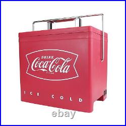 Vintage Beverage Cooler Ice Box Tin Lunch Box 3.5 Gal Red Metal Coke Coca Cola