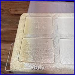 Vintage Blue 28 Quart Insulated Coleman 5253-700 Snow-Lite Metal Cooler