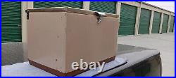 Vintage Brown Coleman Ice Cooler 10/76 3 Way Upright Fridge Faux Wood USA