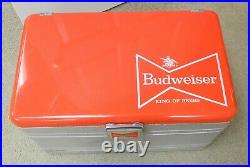 Vintage Budweiser King of Beers Metal Cooler HEAVY DUTY Beer Party Cooler