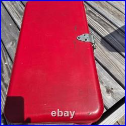 Vintage Budweiser Red Metal Cooler Ice Chest Complete Set Tray 1950s 1960s Retro