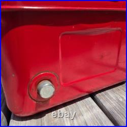 Vintage Budweiser Red Metal Cooler Ice Chest Complete Set Tray 1950s 1960s Retro