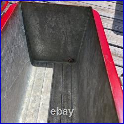 Vintage Budweiser Red Metal Cooler Ice Chest Complete Set Tray 1950s 1960s Retro