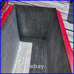 Vintage Budweiser Red Metal Cooler Ice Chest Complete Set Tray 1950s 1960s Retro