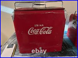 Vintage COCA-COLALarge Metal Cooler Ice Chest1950's Original