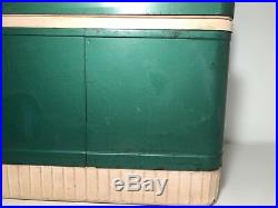 Vintage COLEMAN COOLER Green Diamond METAL Picnic CARRY HANDLE Tray withCan Opener