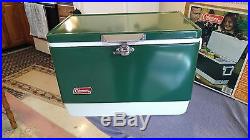 Vintage COLEMAN COOLER Green Metal Snow-Lite 7 Gal NOS NEW In Box 5252D700