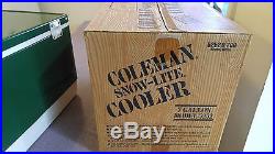 Vintage COLEMAN COOLER Green Metal Snow-Lite 7 Gal NOS NEW In Box 5252D700