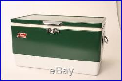 Vintage COLEMAN COOLER Original Box metal ice chest Snow-Lite 10.5 GALLON green