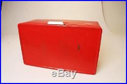 Vintage COLEMAN COOLER metal ice chest RED cam latch insulated double handles 75