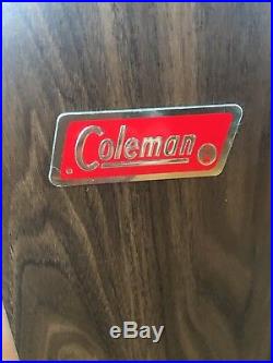 Vintage COLEMAN Metal Cooler Refrigerator Butternut Convertible RV Camp