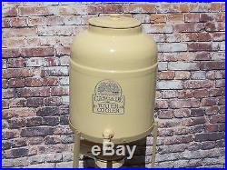 Vintage Cascade Stoneware Water Cooler Jug On Metal Stand with Original Drip Cup