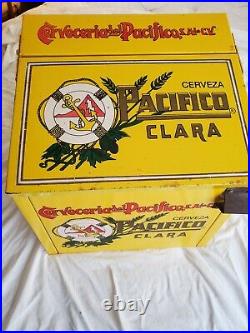 Vintage Cerveza Pacifico Clara Metal Beer Cooler Ice Chest