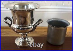 Vintage Champagne Bucket Silver Plated Wine Chiller Sheffield Silver Co. WithLiner