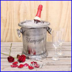 Vintage Champagne Wine Bucket Metal Bar Cooler Ice Bucket