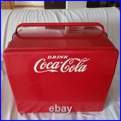 Vintage Coca Cola Cavalier Red Metal Cooler SUPER RARE